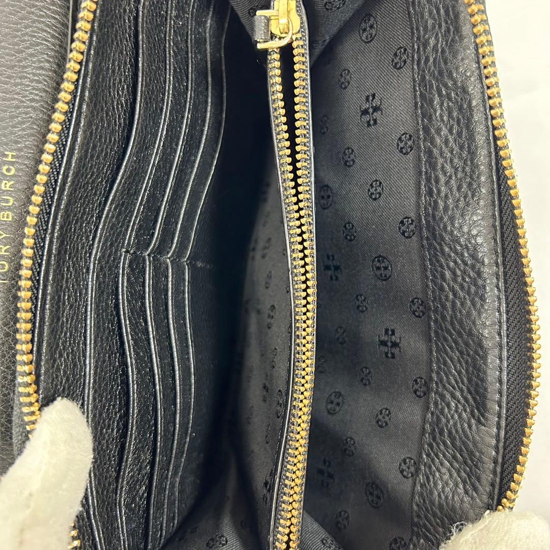 【極美品】トリーバーチ 2way ショルダーウォレット レザー 肩掛け 黒