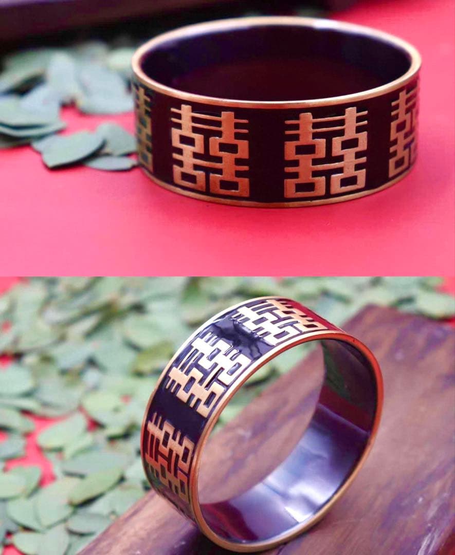 SHANGHAI TANG /上海灘/琺瑯バングル（黄銅製/真鍮）未使用