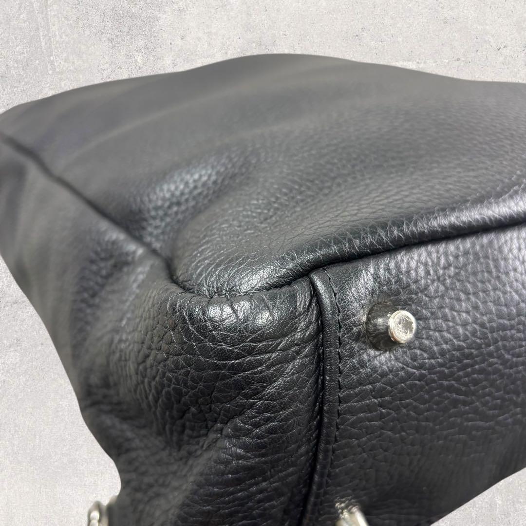 Jocファイブウッズ GRAIN レザー 3way リュック 黒　シボ