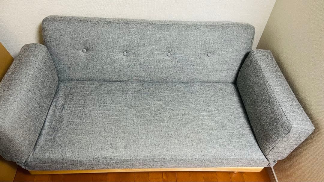 11/28まで　グレー　2人掛けソファ