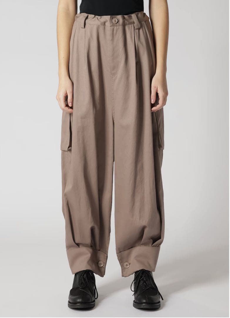 Y's ワイズ ヨウジヤマモト ブラウン カーゴパンツ サイドポケット付き