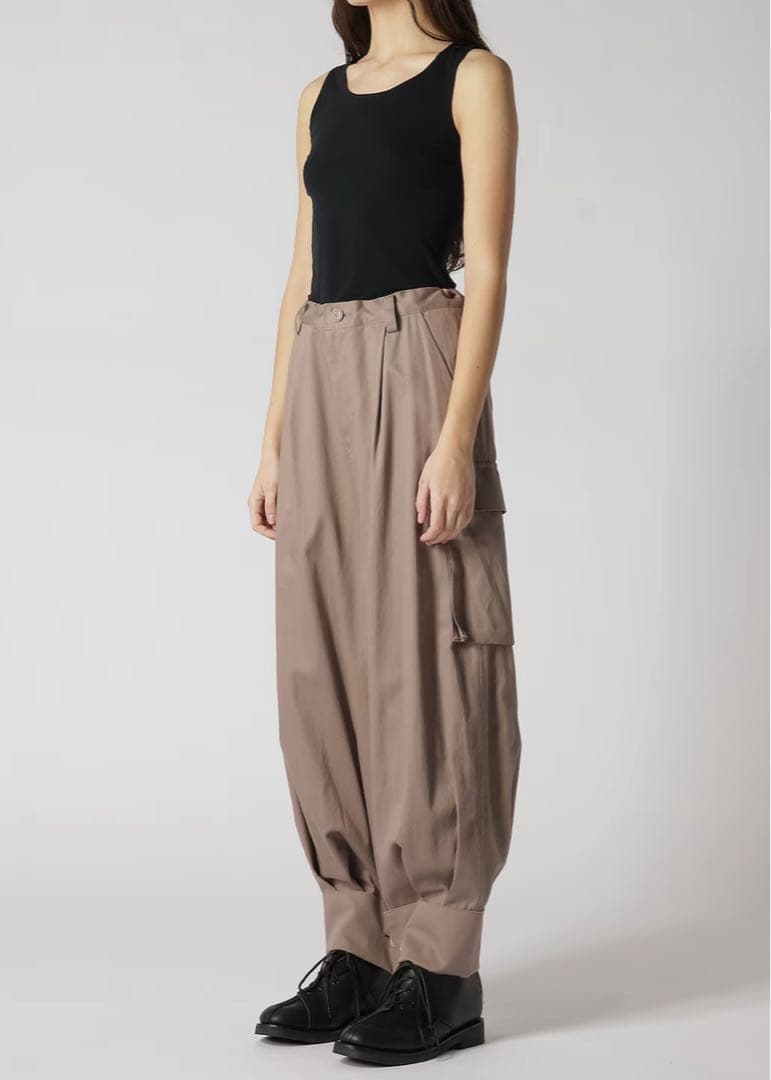 Y's ワイズ ヨウジヤマモト ブラウン カーゴパンツ サイドポケット付き