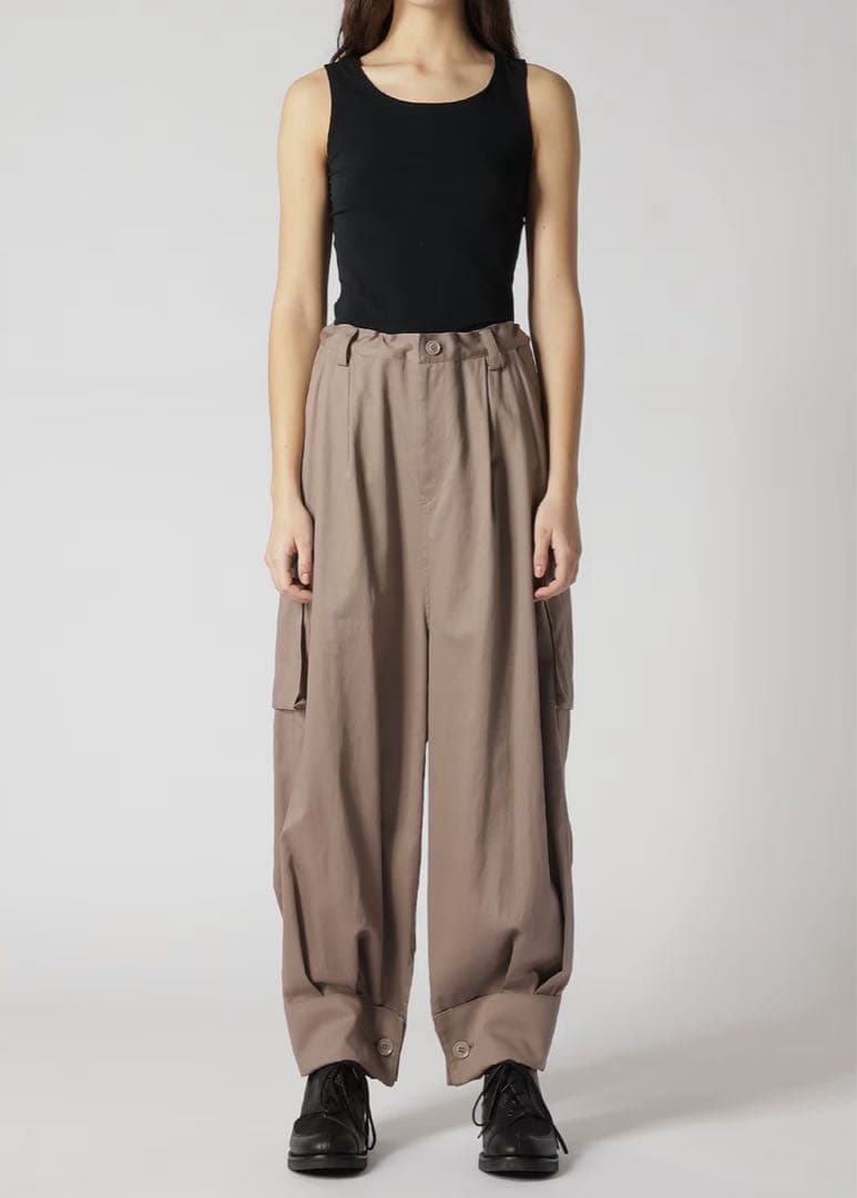 Y's ワイズ ヨウジヤマモト ブラウン カーゴパンツ サイドポケット付き