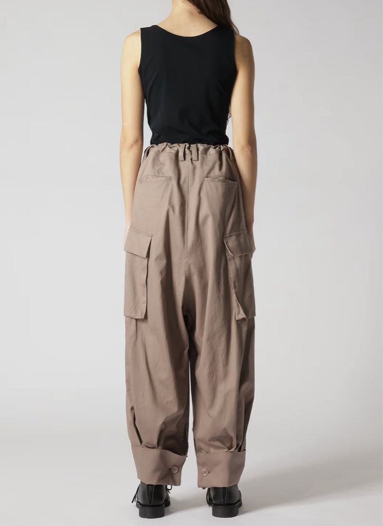 Y's ワイズ ヨウジヤマモト ブラウン カーゴパンツ サイドポケット付き