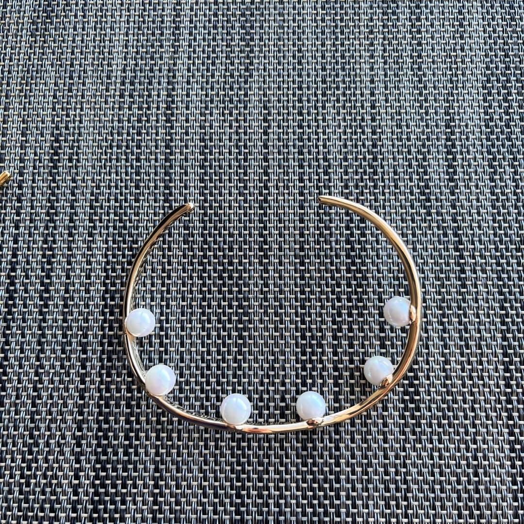 新品！ステラハリウッド　SAORIコラボインパールバングル巾着付き