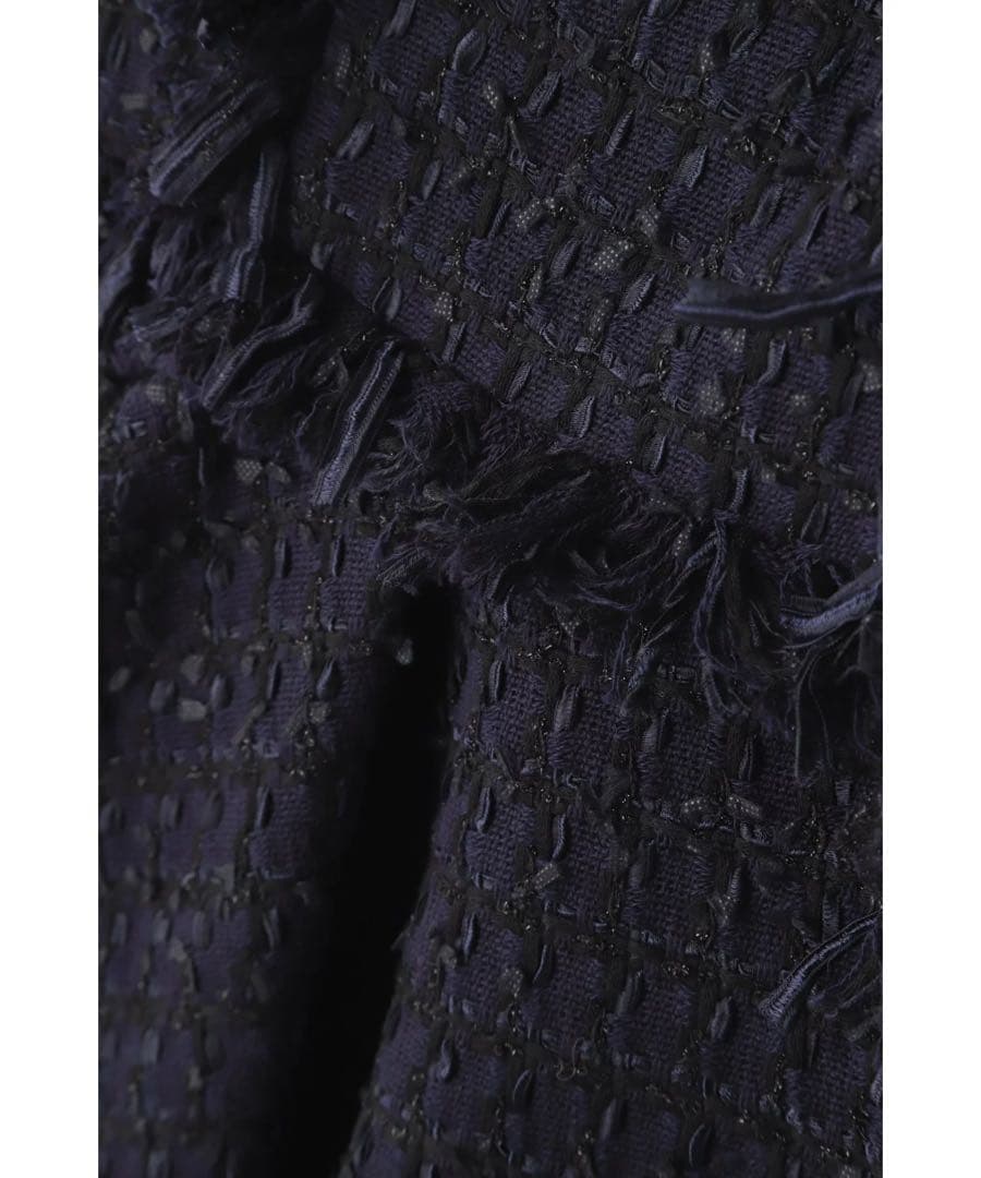 ADORE コットンチェックツィードジレ ３８ ネイビー