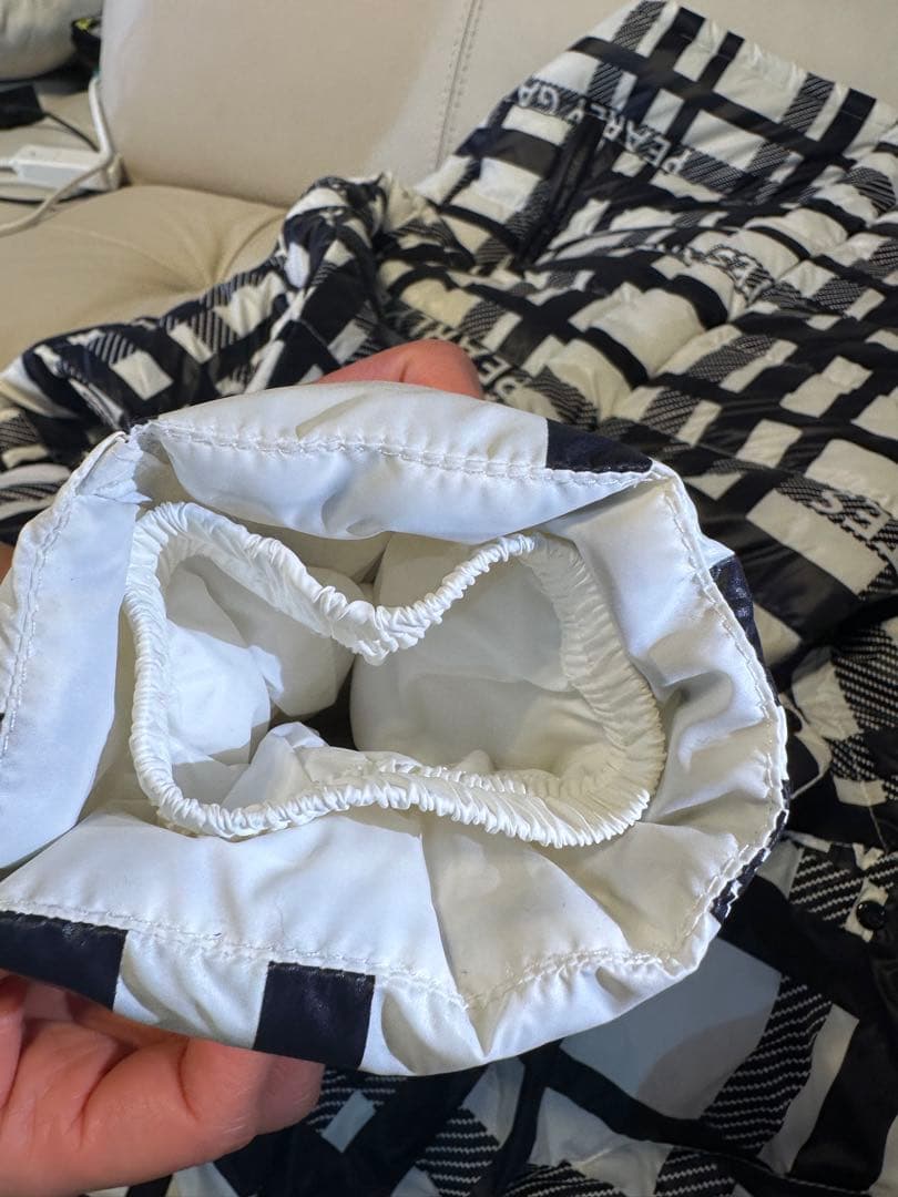 PEARLY GATES チェック柄ジャケット フード付き