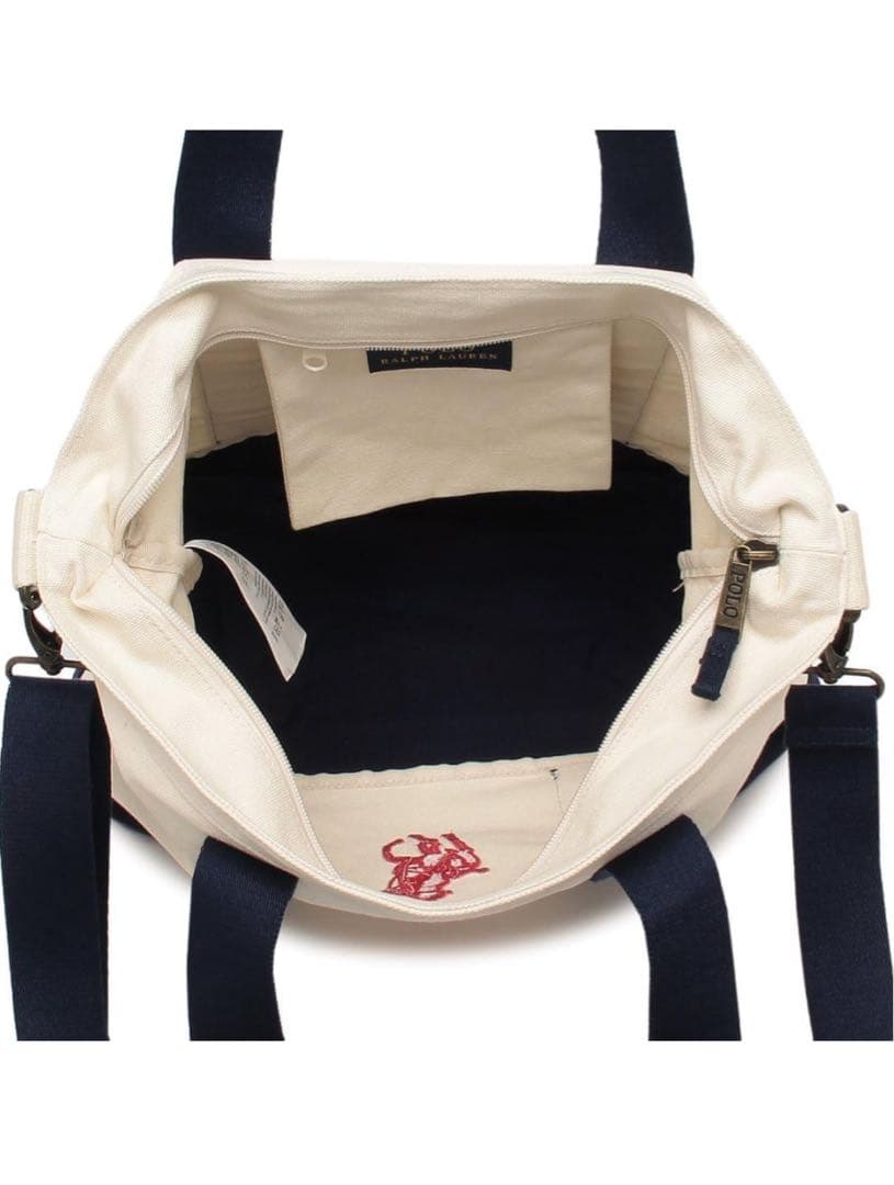 新品未使用[ポロラルフローレン]トートBIG PONY コットンショルダー