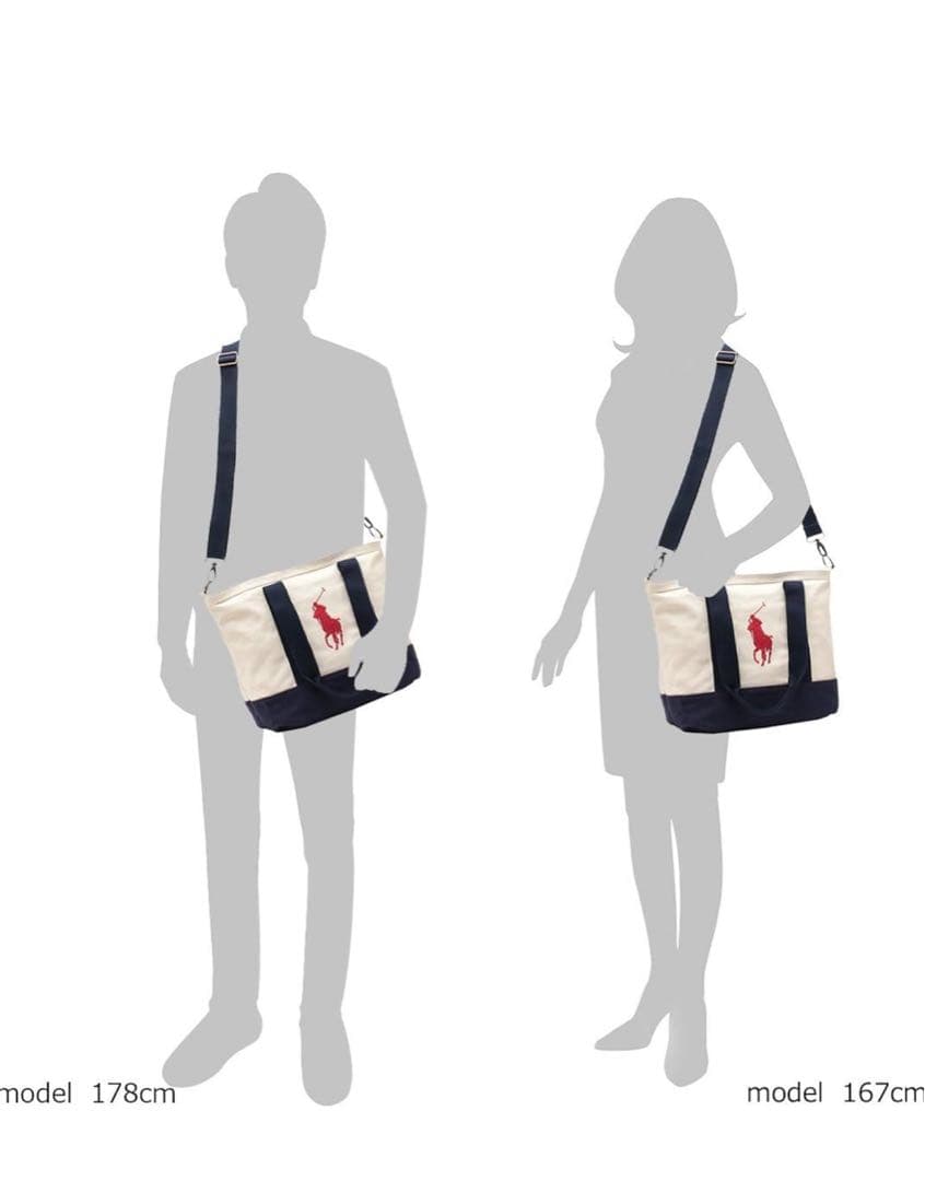 新品未使用[ポロラルフローレン]トートBIG PONY コットンショルダー