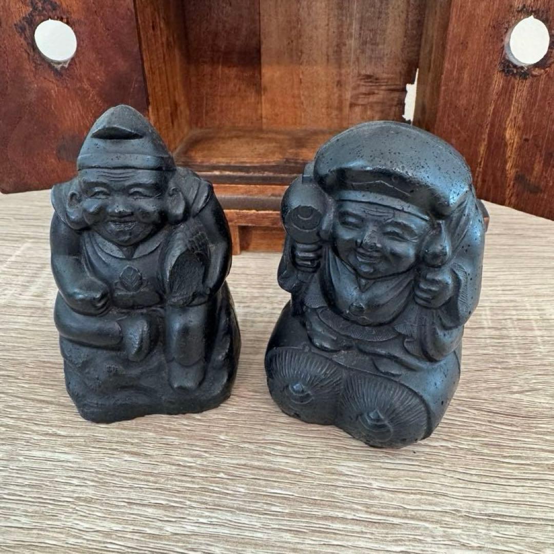 【天ちゃん】開運！強運！古い 大黒様 恵比寿様 蔵付き