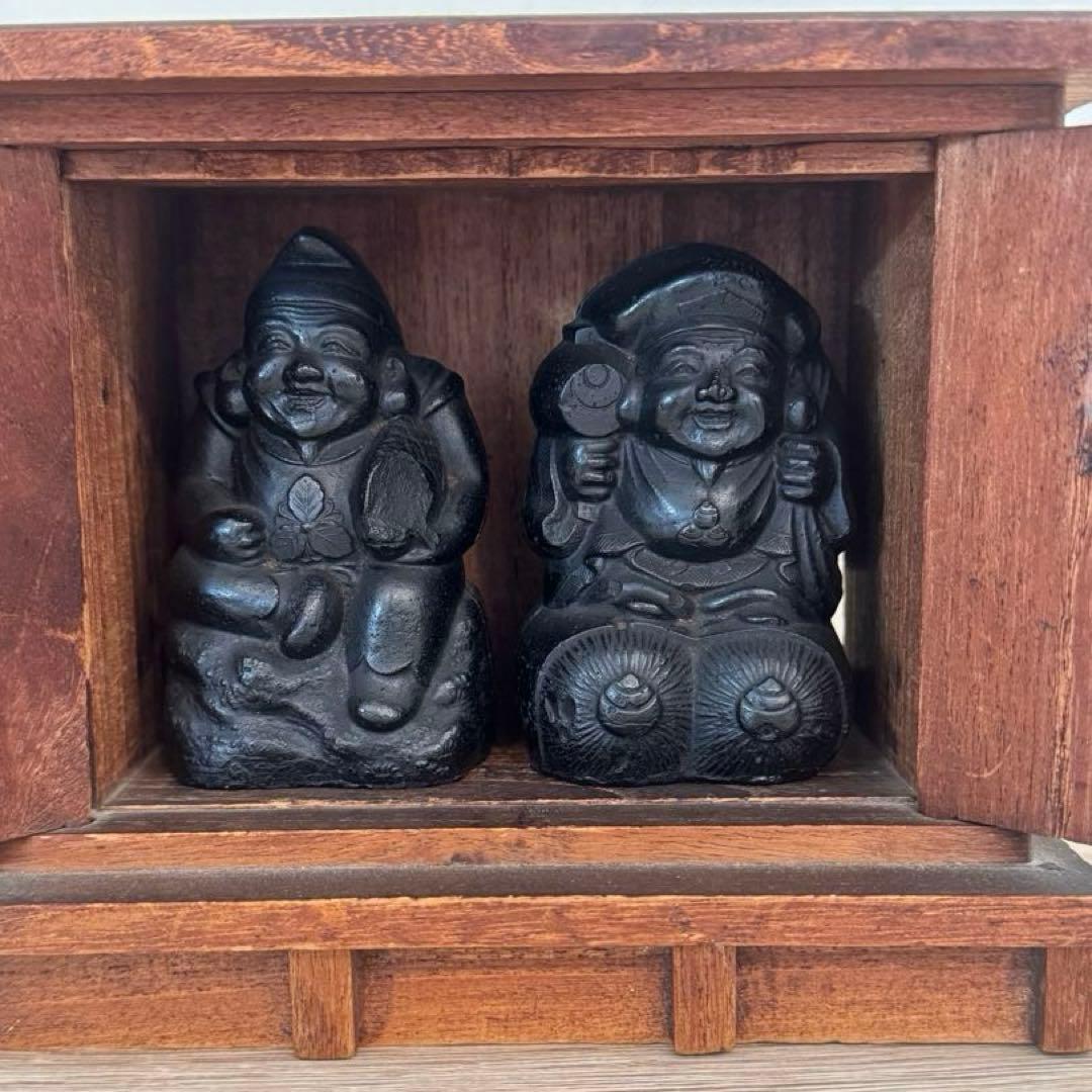 【天ちゃん】開運！強運！古い 大黒様 恵比寿様 蔵付き