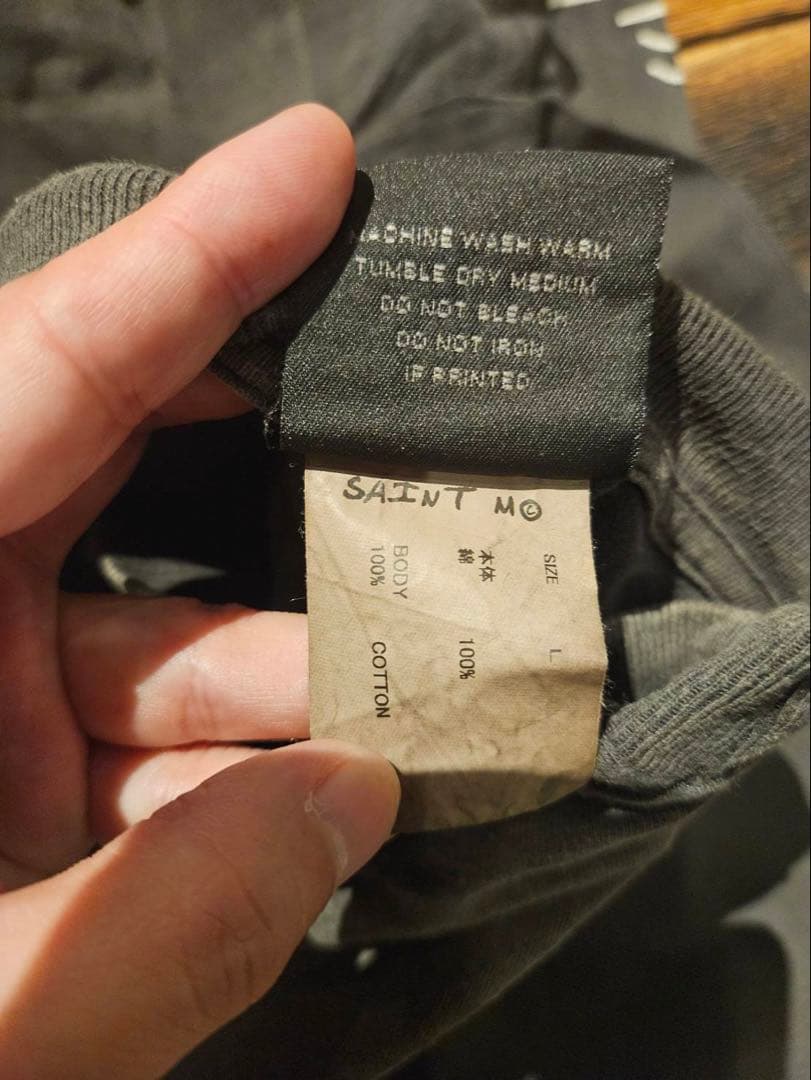 saint グレー ロングスリーブカットソー　本物