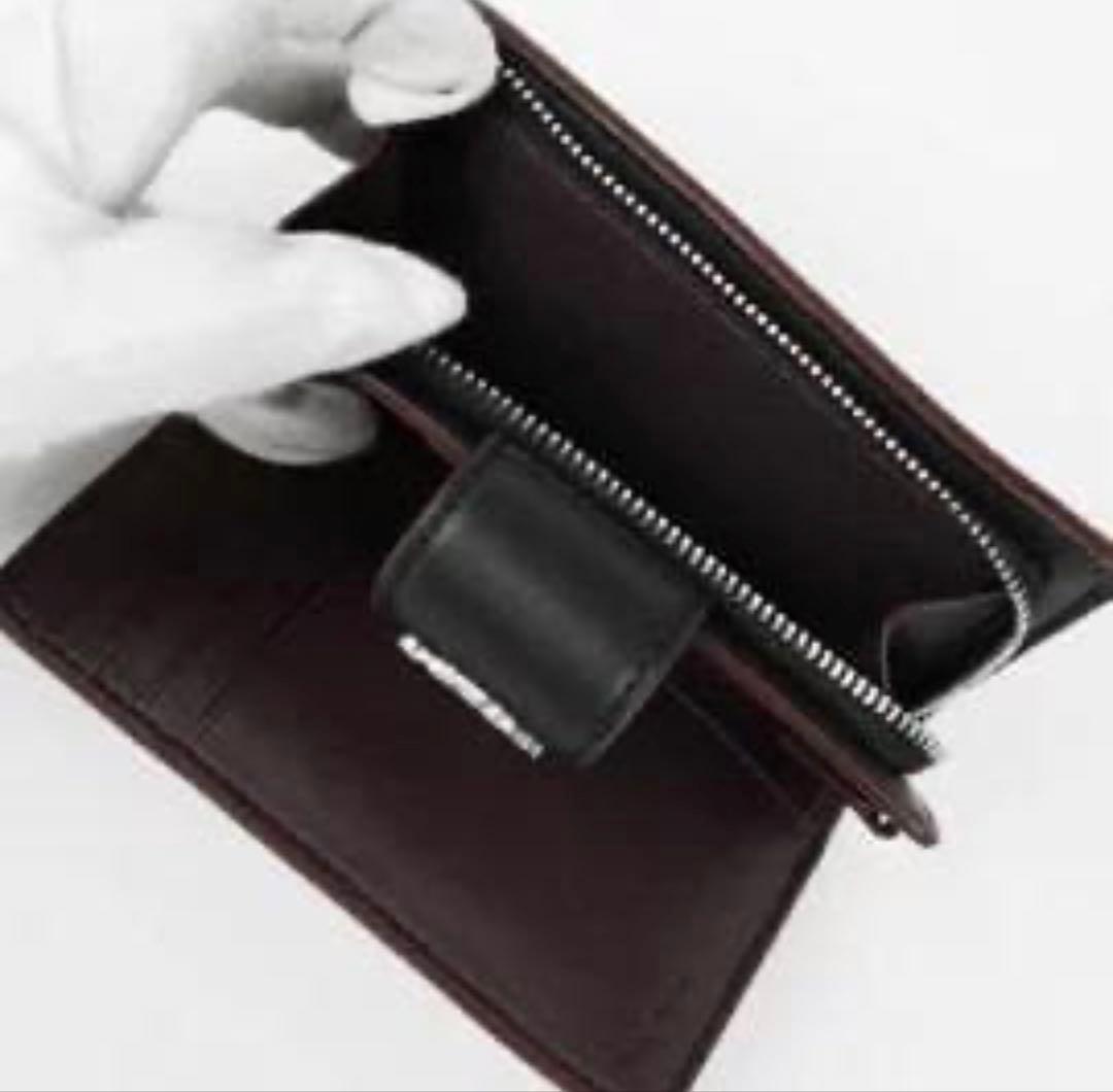 新作COACHコーチシグネチャーナッパーレザーミディアム二つ折り財布