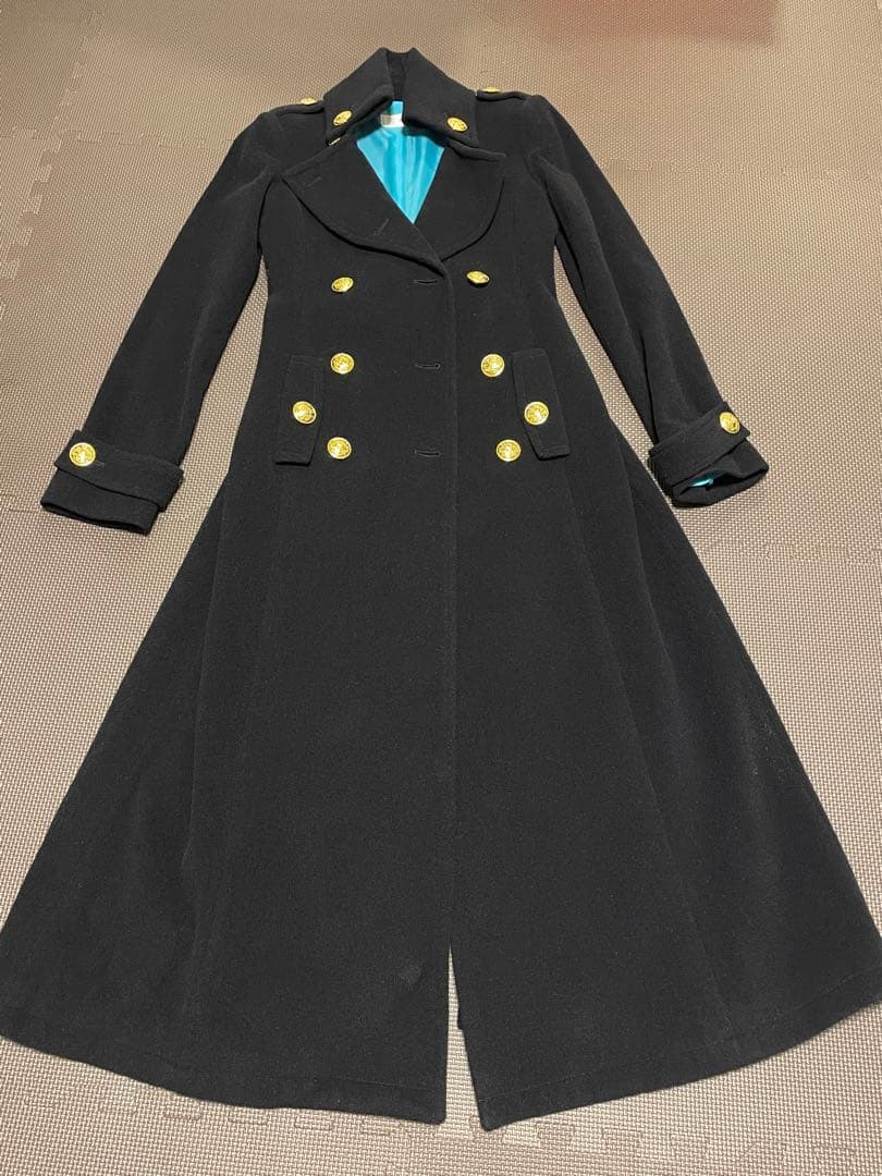 【美品】スライ　SLY　ベビドンコート　カシミヤ入　ダークネイビー　2