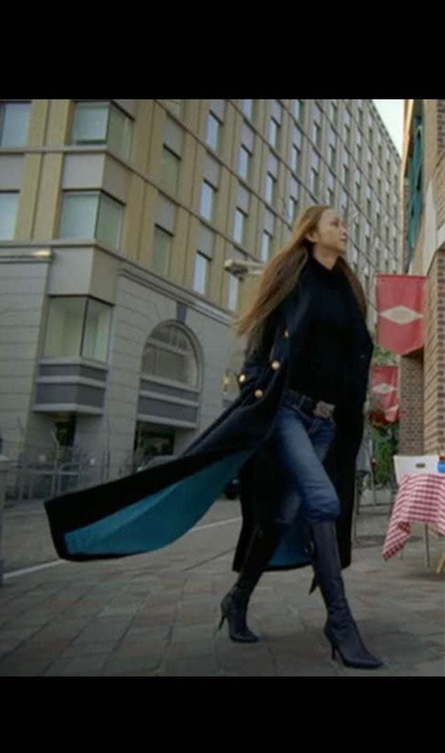 【美品】スライ　SLY　ベビドンコート　カシミヤ入　ダークネイビー　2