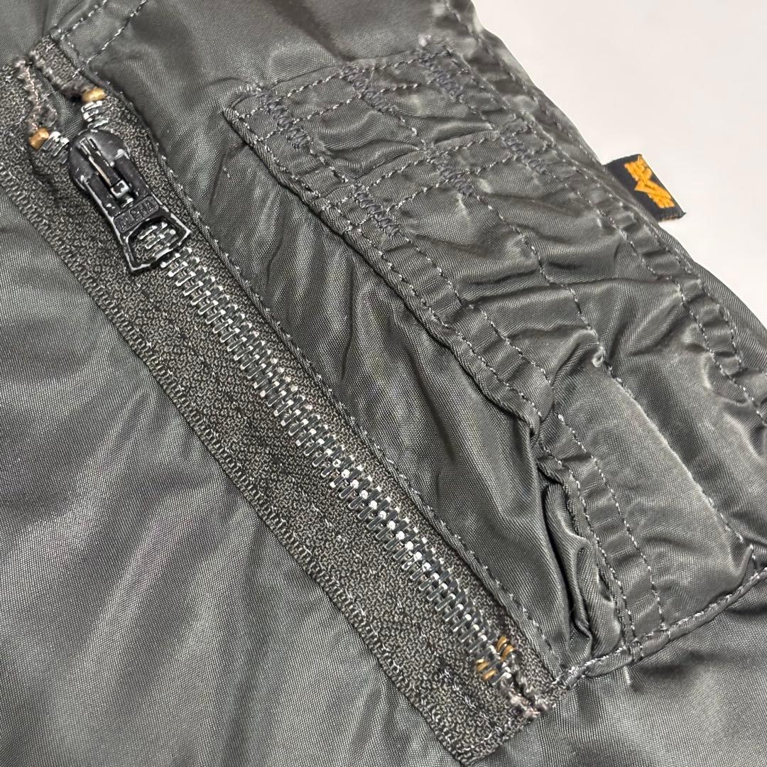 ALPHA　アルファ　MA-1　カーキ　サイズL