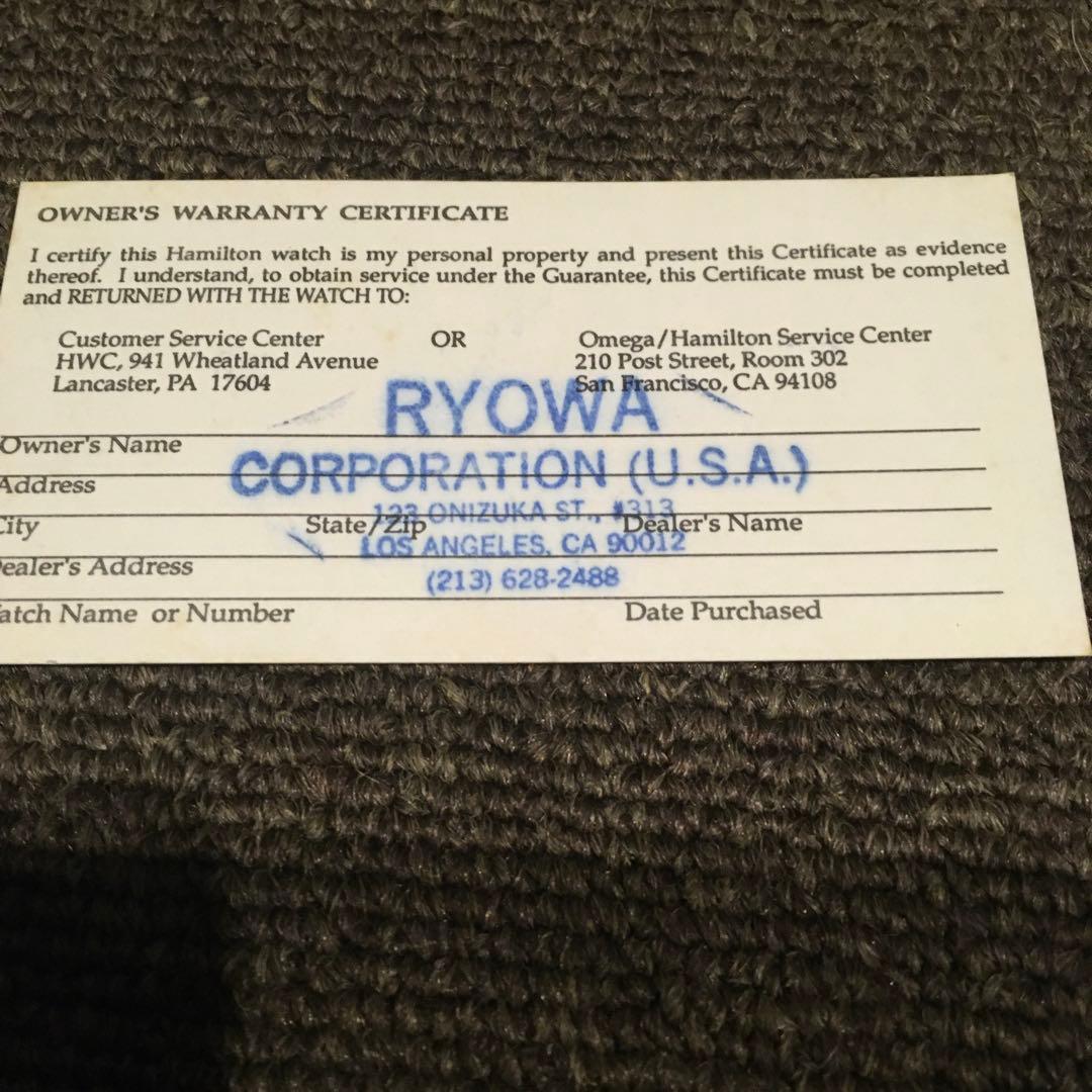 HAMILTON アナログ腕時計 クロコカーフベルト