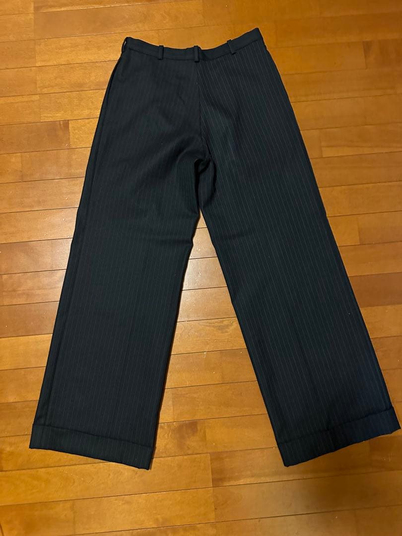 パンツ 90s Yohji Yamamoto stripe wide slacks