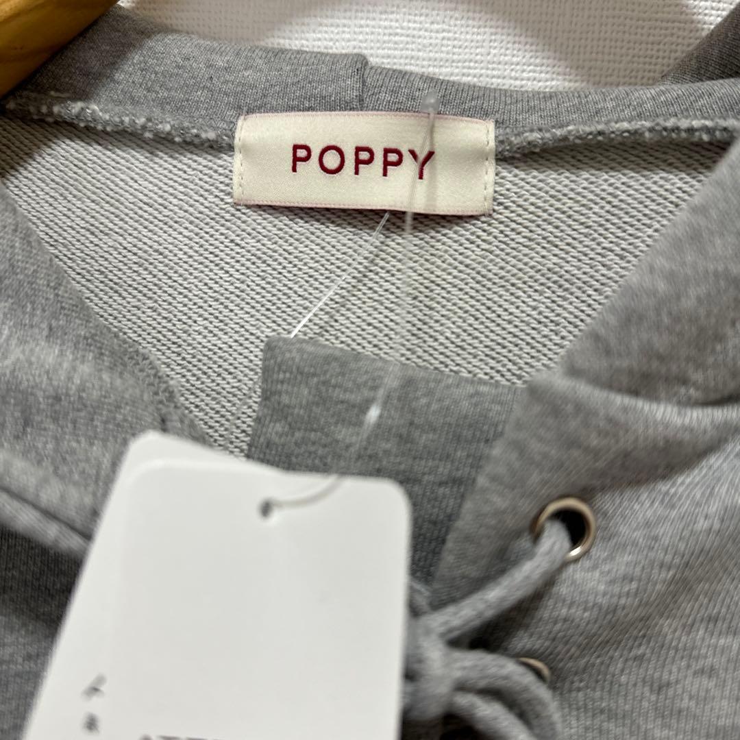 モモカ　POPPY TULLE DOCKING HOODIE（gray）