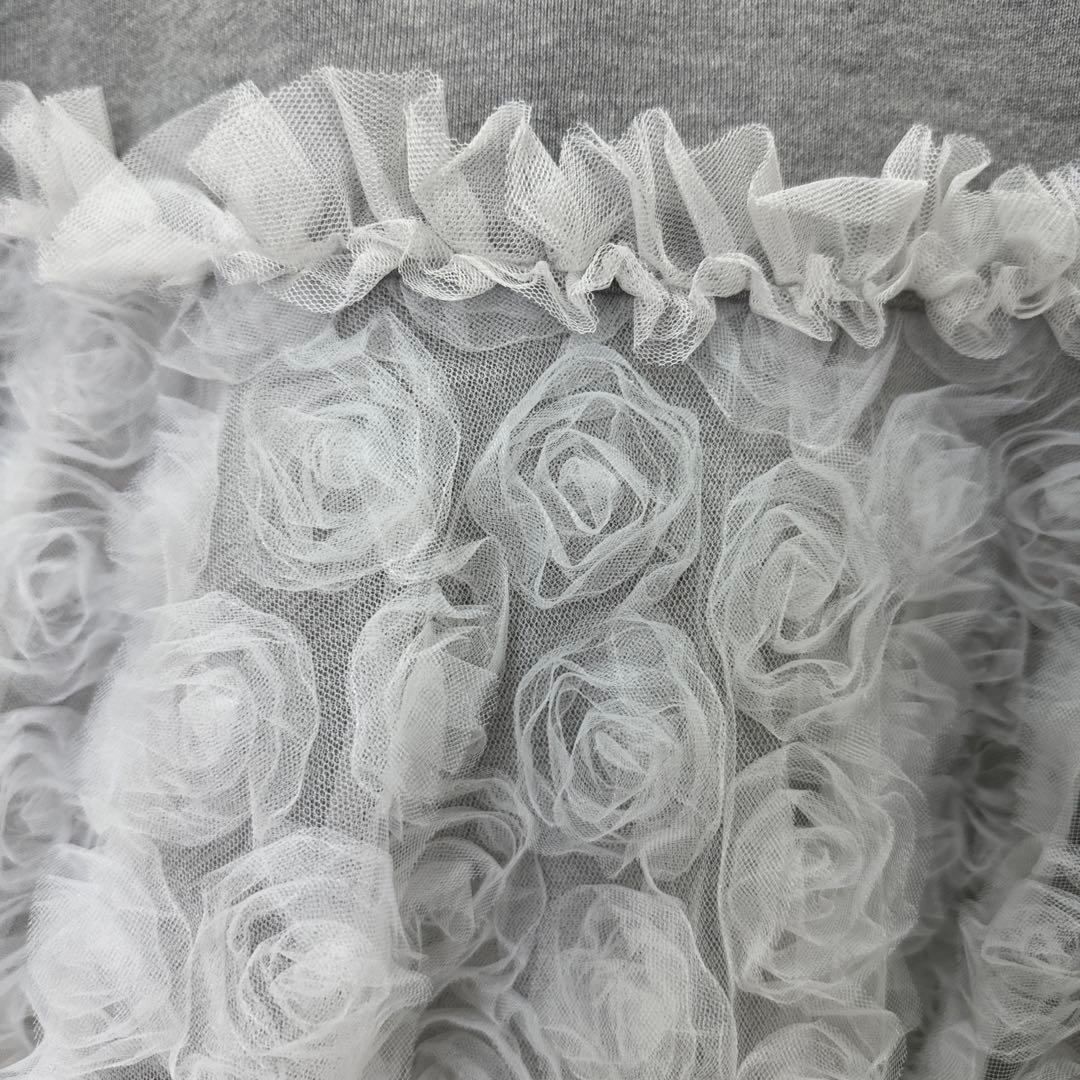 モモカ　POPPY TULLE DOCKING HOODIE（gray）