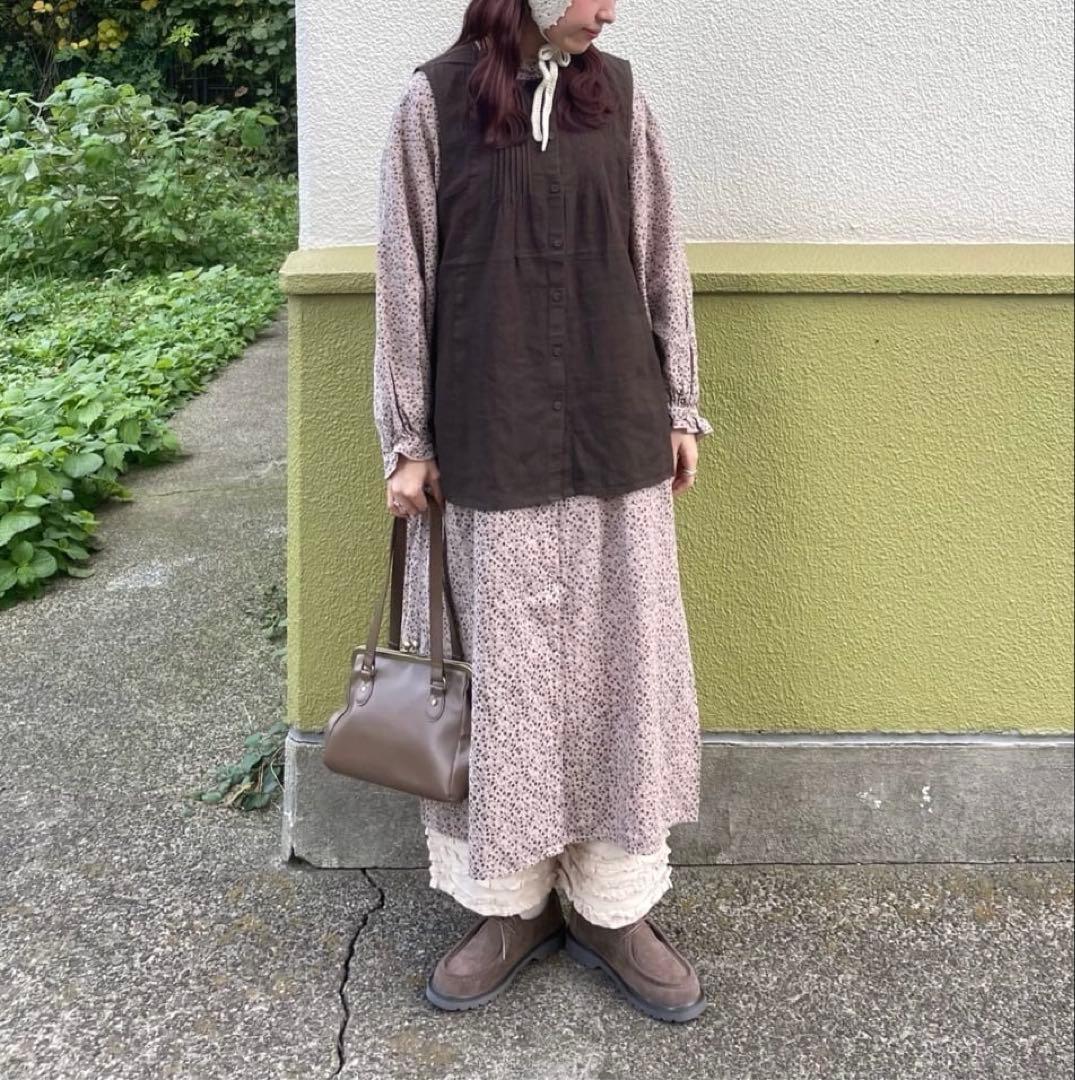 SM2⋈ 【Cross×Linen】フリルワンピース⋈Sサイズ