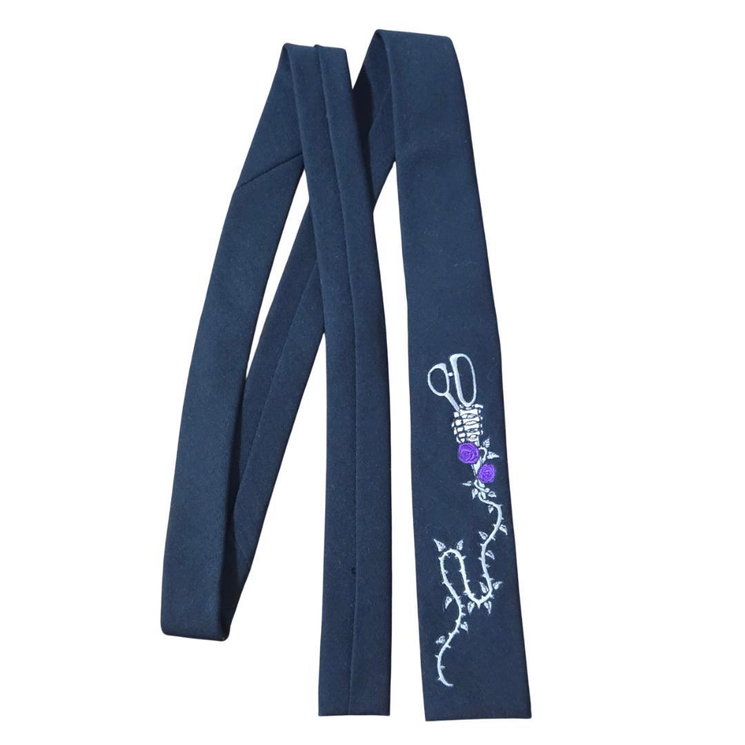 Yohji Yamamoto pour homme ハサミ薔薇スカルネクタイ