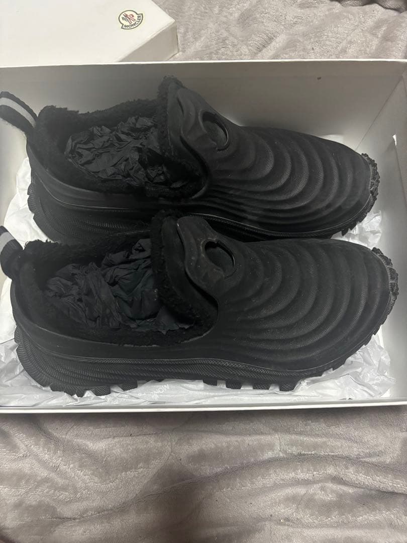 MONCLER ブラック ACQUA RAIN BOOT TG43サイズ　中古