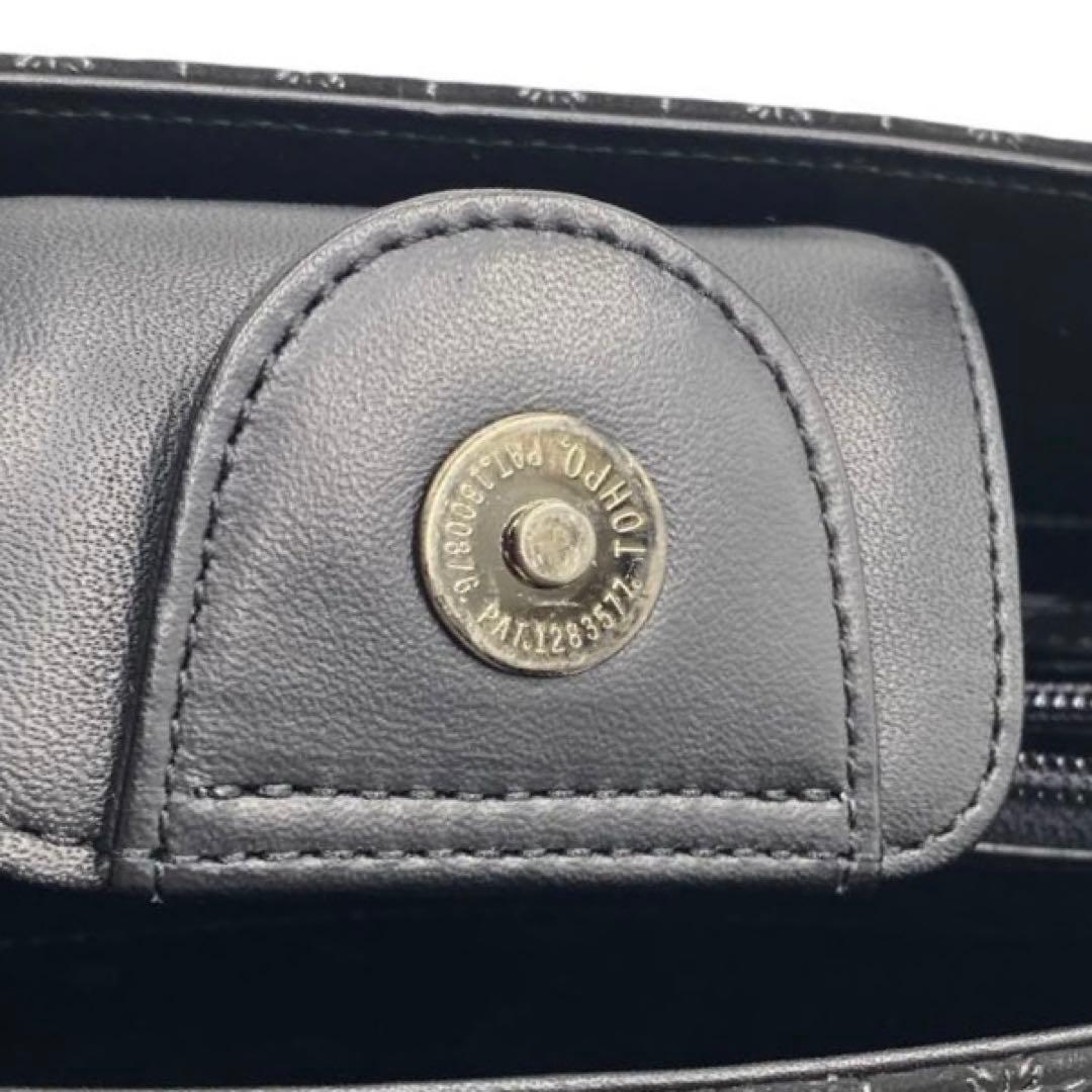 美品 印傳屋 トートバッグ 鹿革 ディアスキン 若松模様 レザー 伝統工芸品 黒