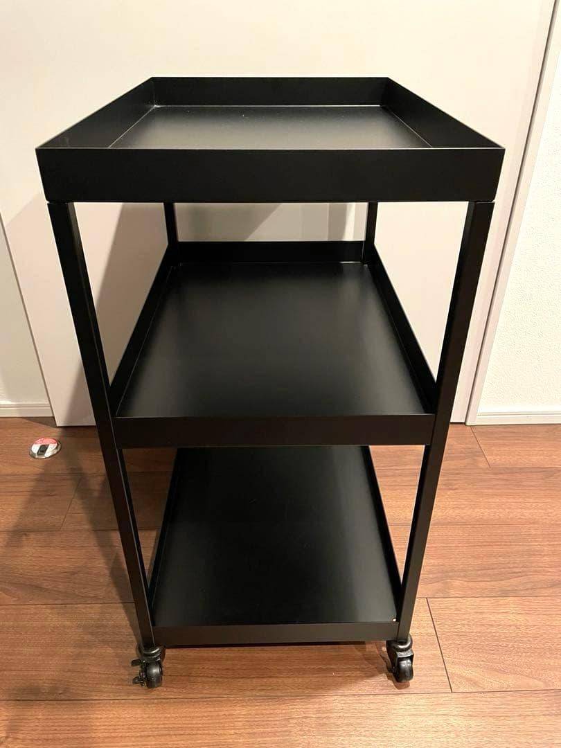 ideaco (イデアコ) ワゴン 組立不要 日本製 ブラック 5035WG