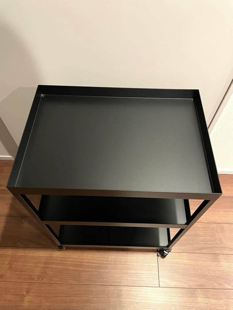 ideaco (イデアコ) ワゴン 組立不要 日本製 ブラック 5035WG