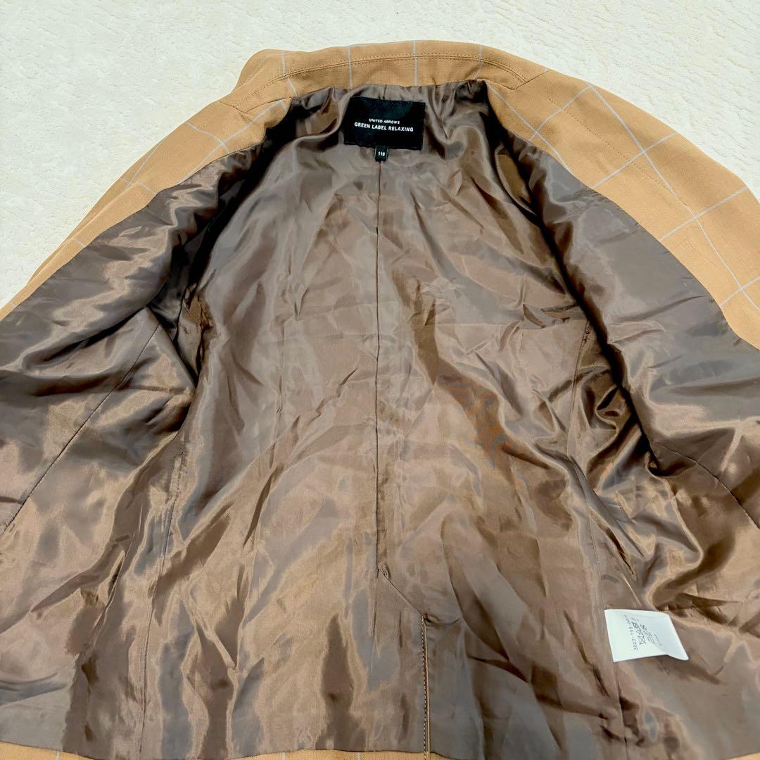 グリーンレーベルリラクシング　キッズスーツ110 ペンチェック　ブラウン