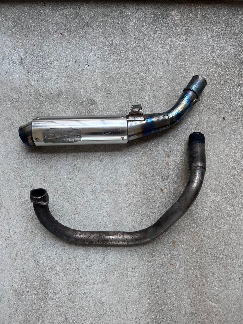 ステンレスマフラーとバーハンドルセット TKC様用