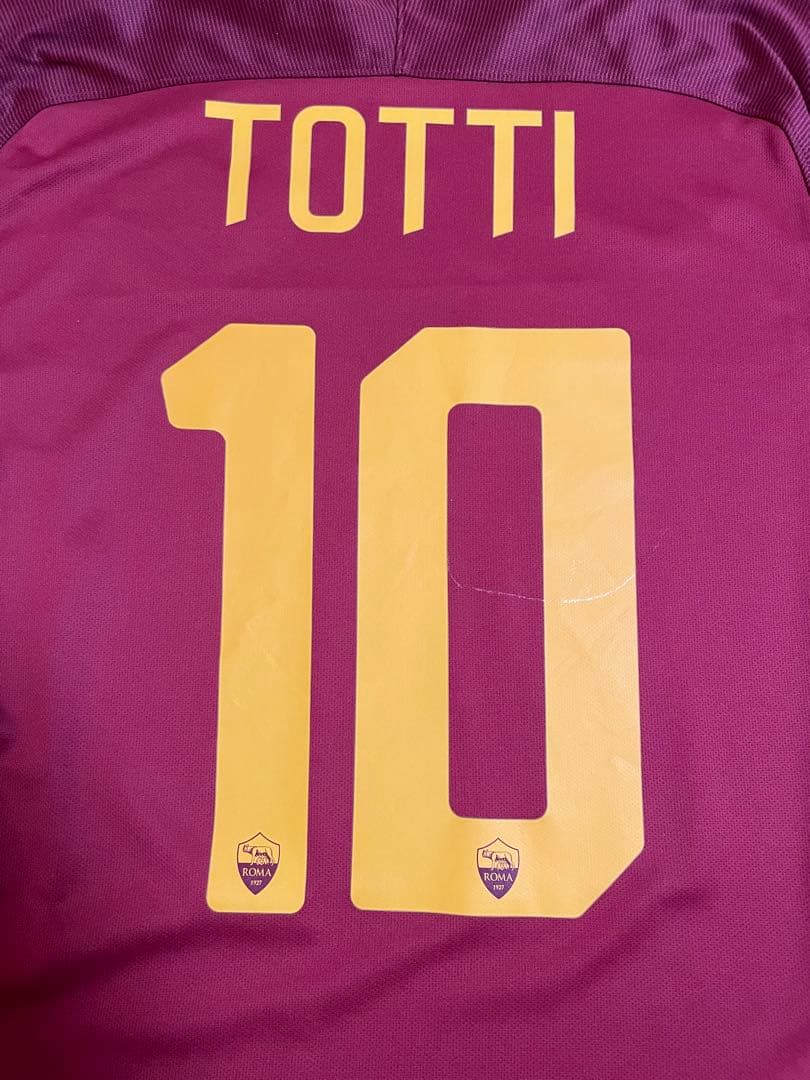 ASローマ　トッティ 2017/2018 ユニフォーム ホーム 半袖 レプリカ