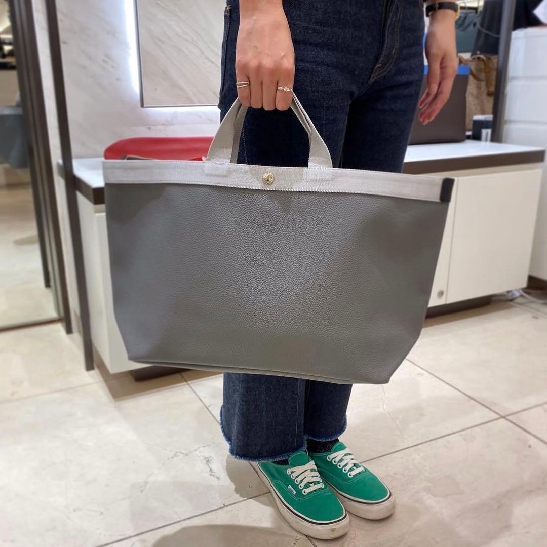 エルベシャプリエ◉705GP◉スクエアトートL◉グラニ×シルバー