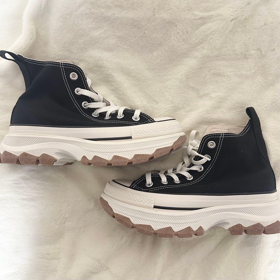 CONVERSE ALL STAR 厚底　ブラック24センチ