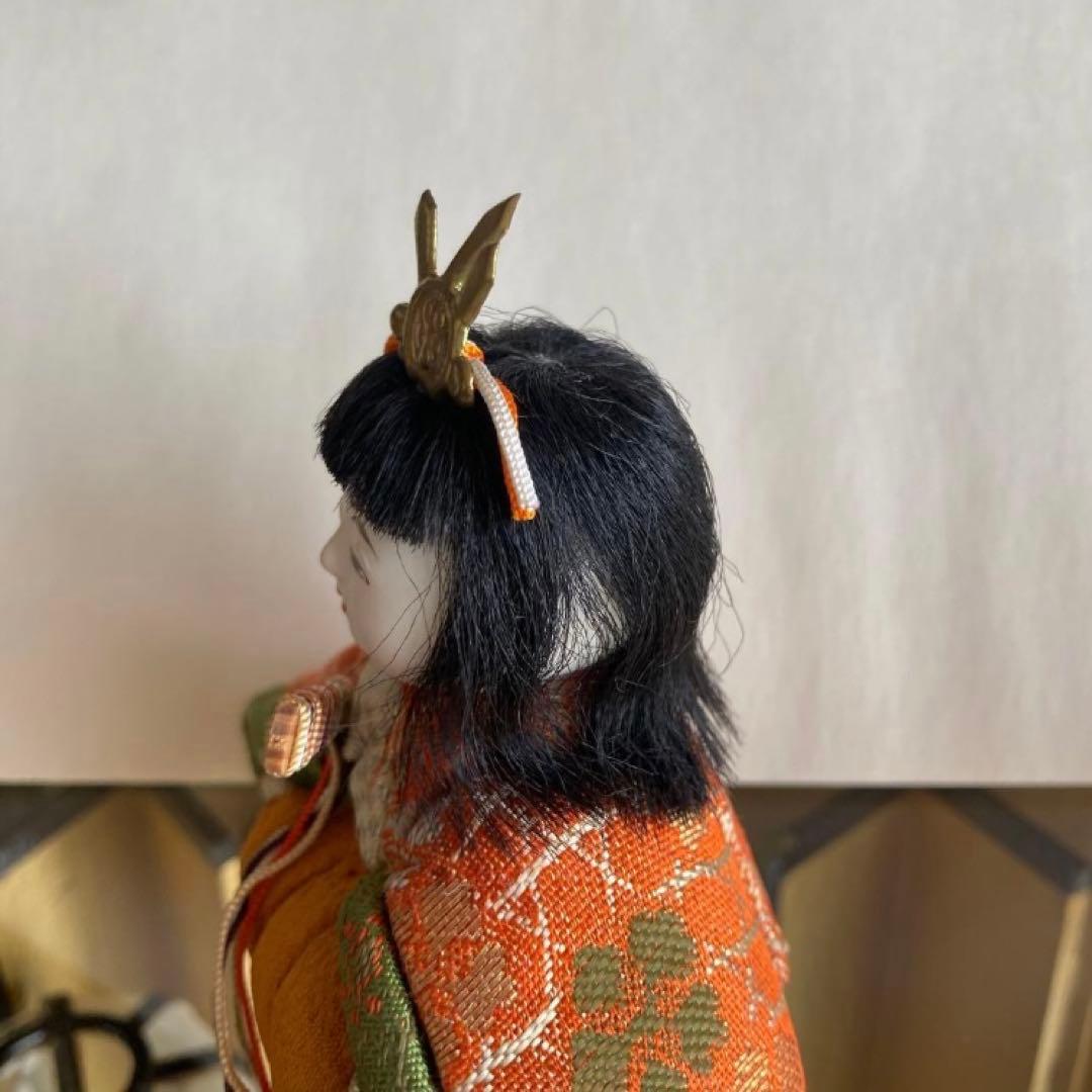 昭和レトロ 木目込雛人形 オルゴール・ガラスケース付 1950年代 保管用箱あり