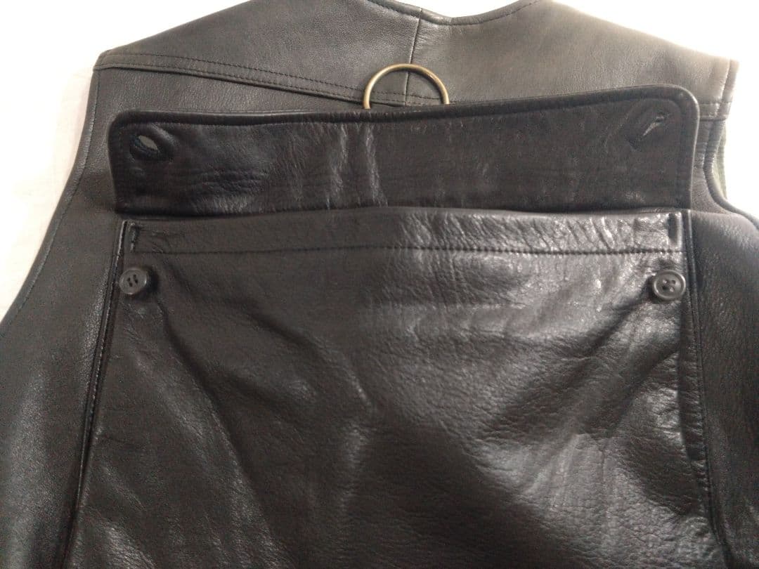 【送料込】Fサイズ 革ベスト 名品 牛革でも羊革の様に柔らか ハロルズギア