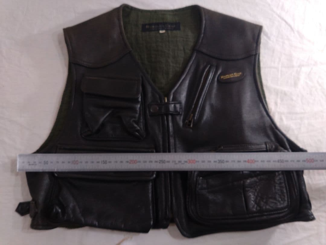 【送料込】Fサイズ 革ベスト 名品 牛革でも羊革の様に柔らか ハロルズギア