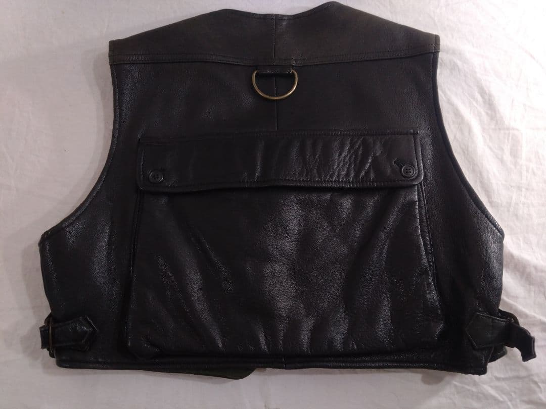 【送料込】Fサイズ 革ベスト 名品 牛革でも羊革の様に柔らか ハロルズギア