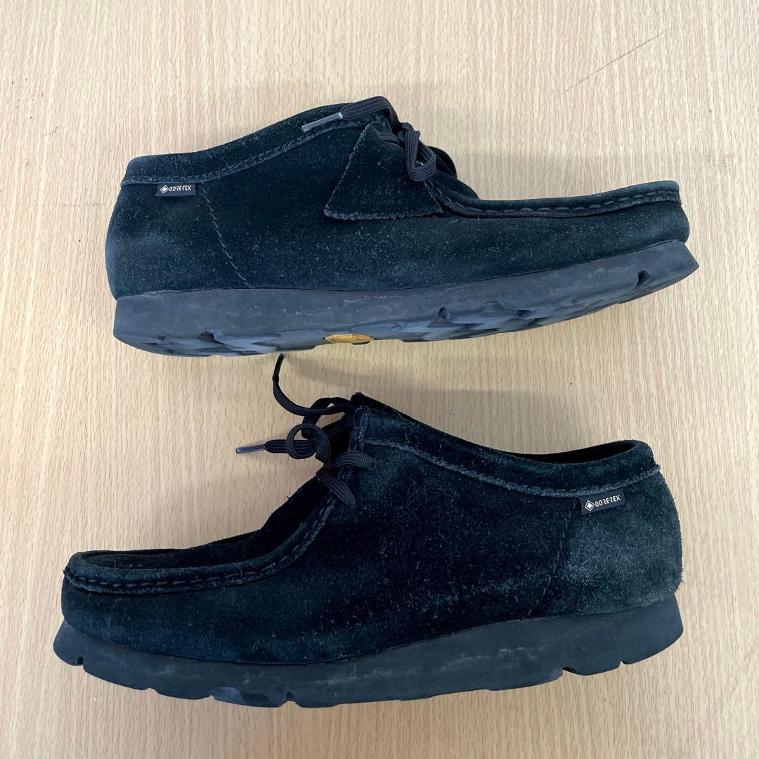 【良品】Clarksクラークス　ワラビー　ゴアテックス　スエード　ブラック
