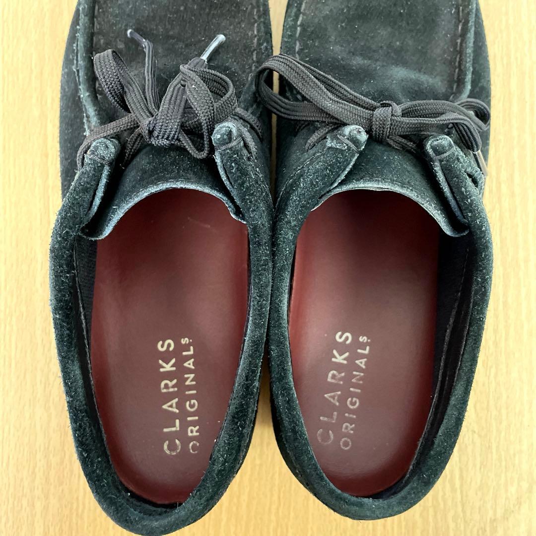 【良品】Clarksクラークス　ワラビー　ゴアテックス　スエード　ブラック