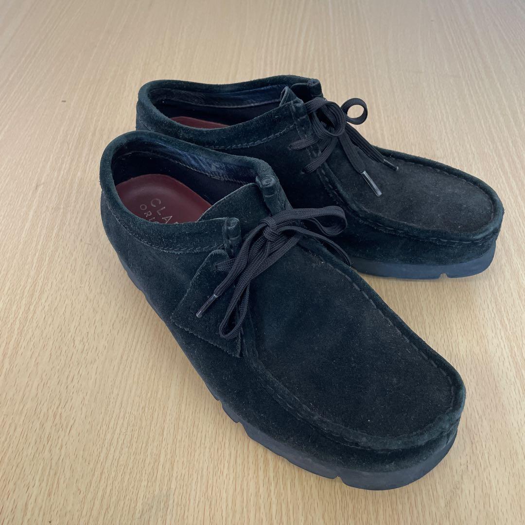 【良品】Clarksクラークス　ワラビー　ゴアテックス　スエード　ブラック