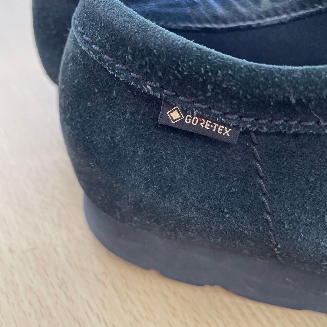 【良品】Clarksクラークス　ワラビー　ゴアテックス　スエード　ブラック