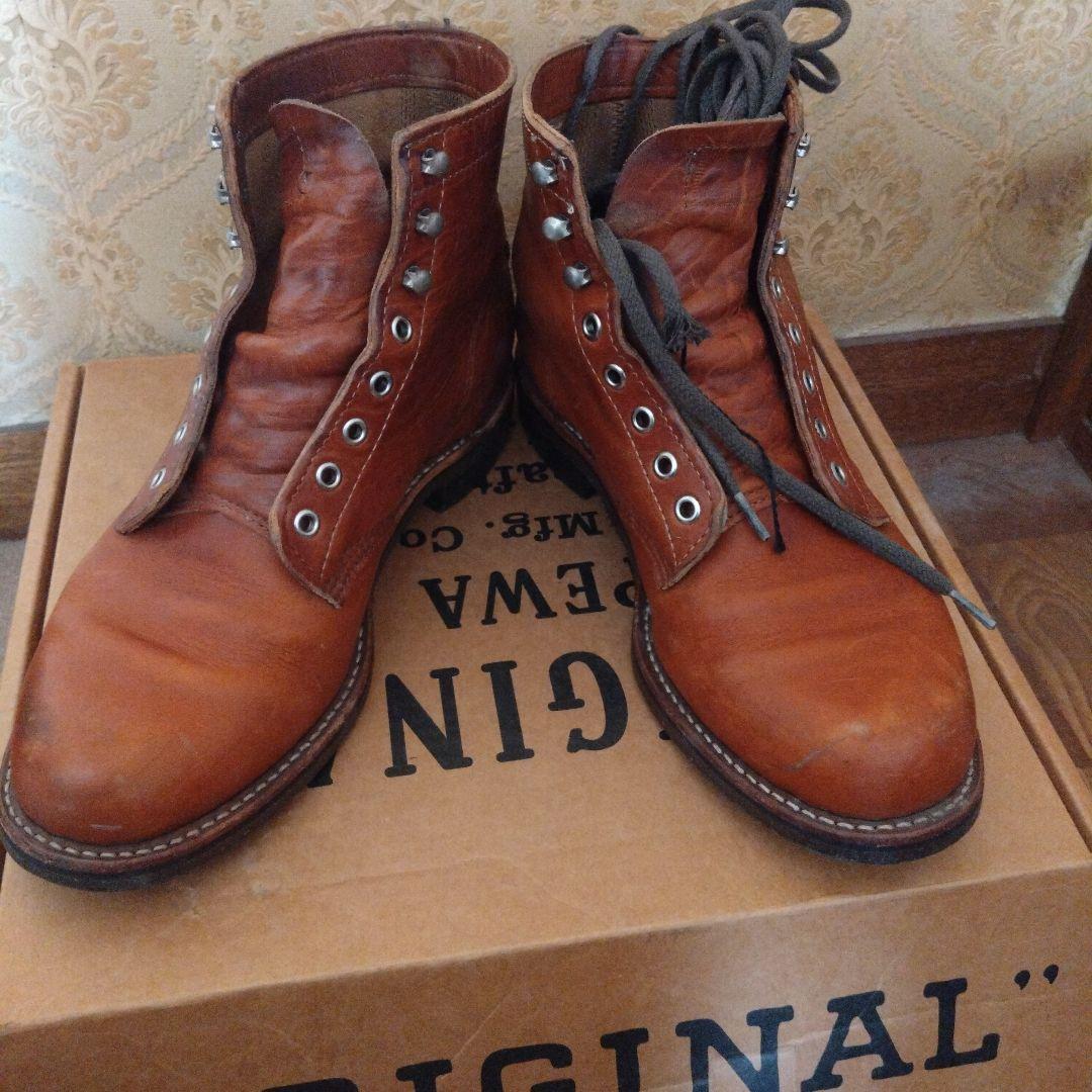 早い者勝ちCHIPPEWA US10ブラウン4353TAN レザー ワークブーツ