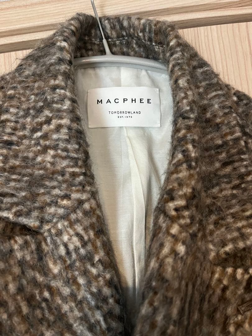 お値下げ、美品マカフィーモヘヤミックスシャギージャケット