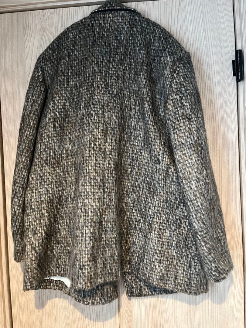 お値下げ、美品マカフィーモヘヤミックスシャギージャケット