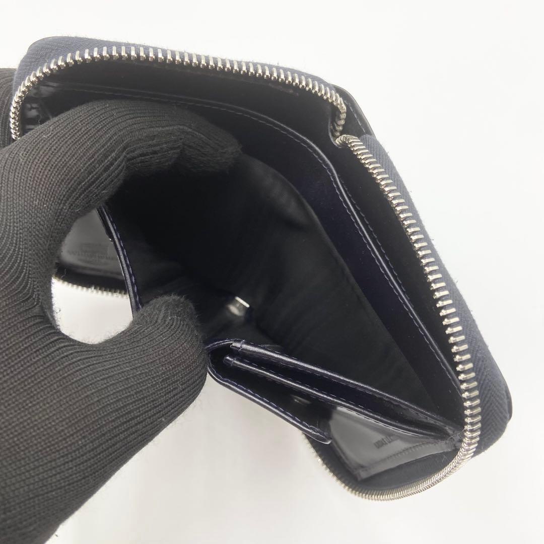 極美品　ホワイトハウスコックス　折り財布　ブライドルレザー　ダークネイビー