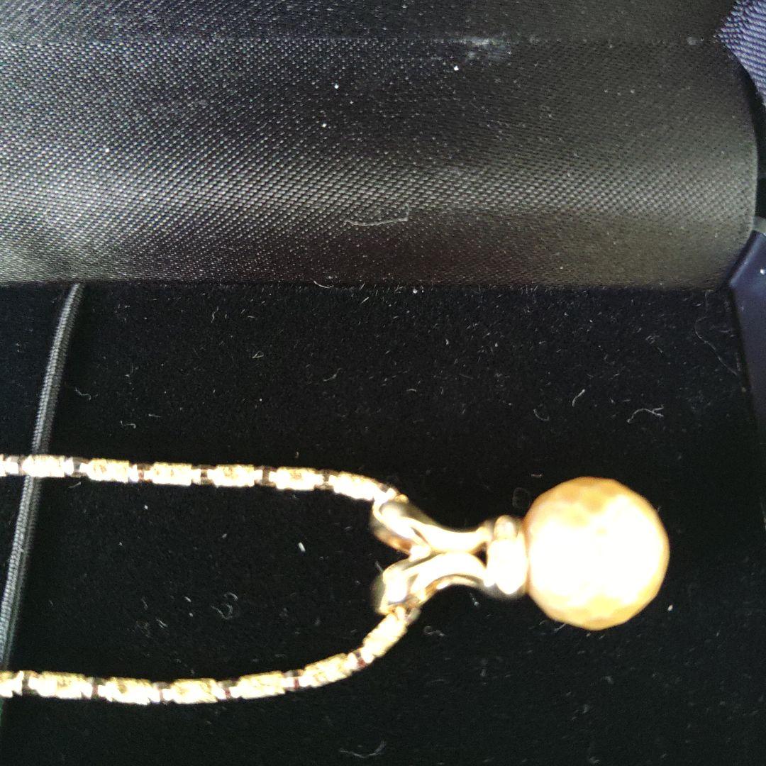 9・75グラム⭐K18ダイヤ真珠ネックレス60万の品☆ゴールドパール⭐