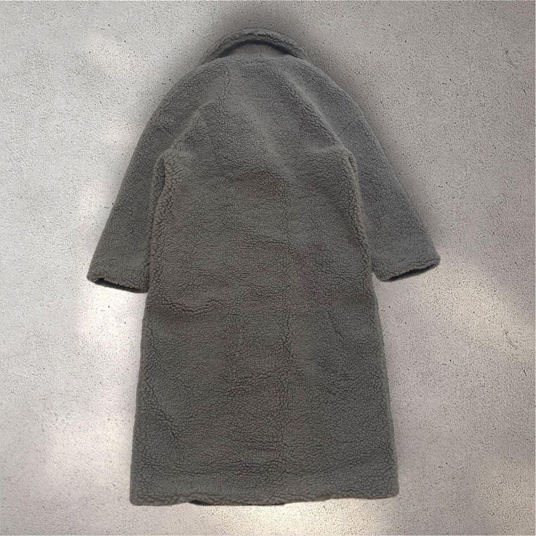 美品✨ZARA ロング　ボアコート　テディベアコート　グレー