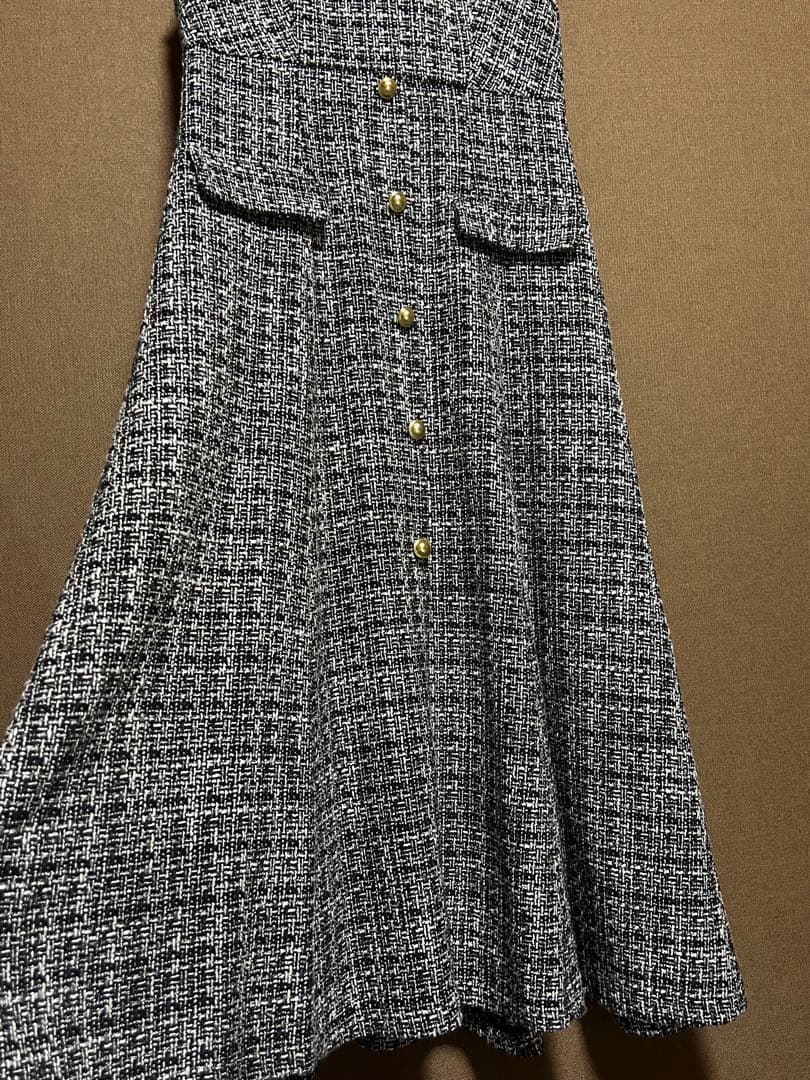 PROPORTION /ミックスツイードロングジャンスカ psサイズ　完売品